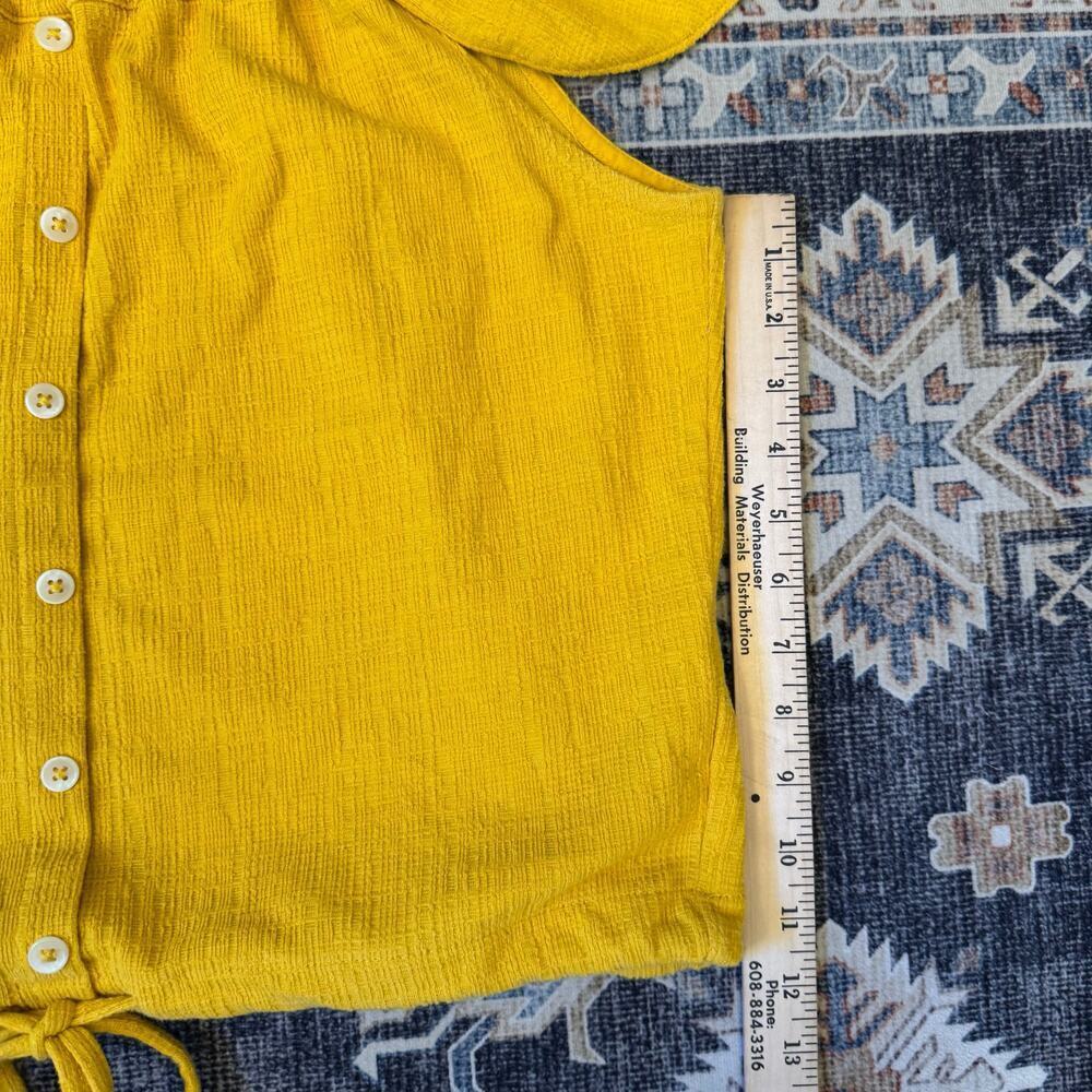 Madewell Texture & Thread Off-the-Shoulder Top Golden Yellow Women’s Size XL - Picture 7 of 11